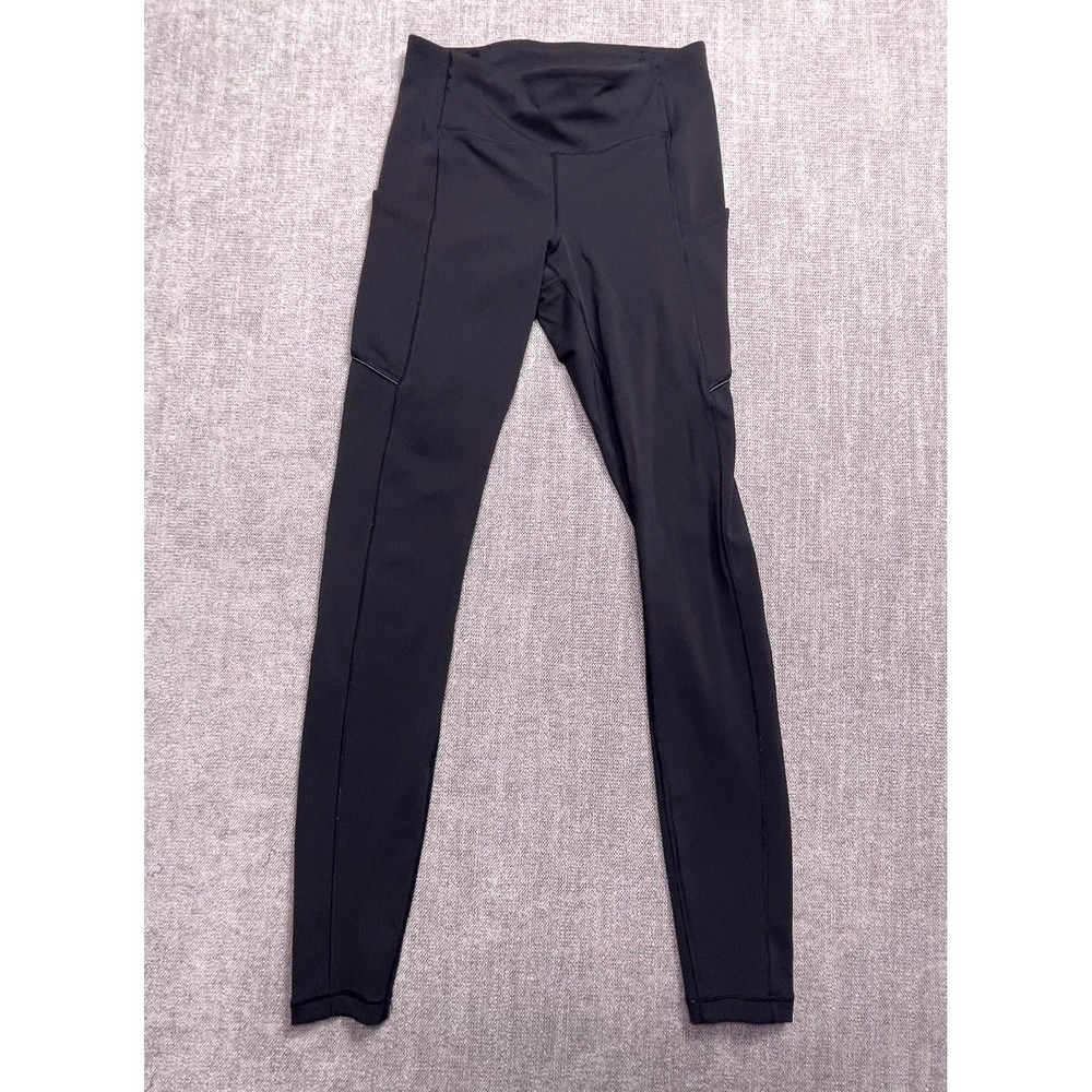 Lululemon Leggings Womens 4 Black Stretch Running Yoga Performance High Rise